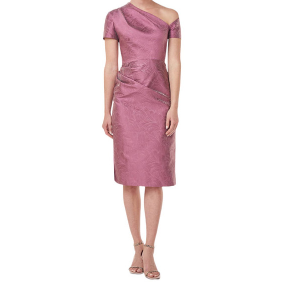Kay Unger dress Caitlyn midi pink size 2 - Picture 1 of 5